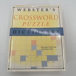 Webster's Crossword Puzzle Dictionary Vintage 1999 HBDJ Gramercy Reference